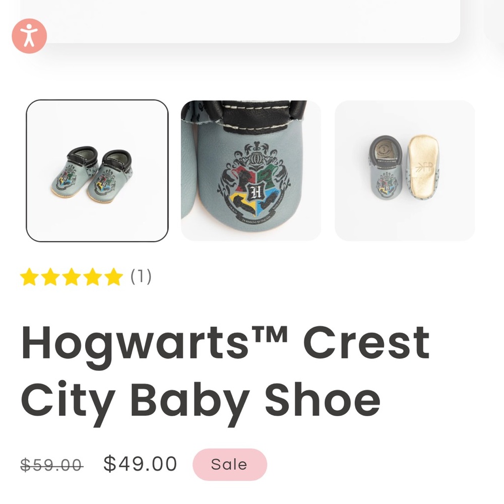 Freshly picked baby shoe real leather